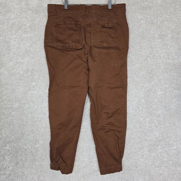 Democracy Women’s 14 Brown Ab Technology High Rise Stretch Utility Ankle Pants - Picture 4 of 14